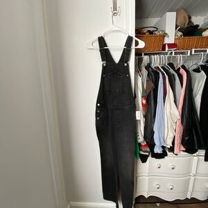 Black Denim Overalls